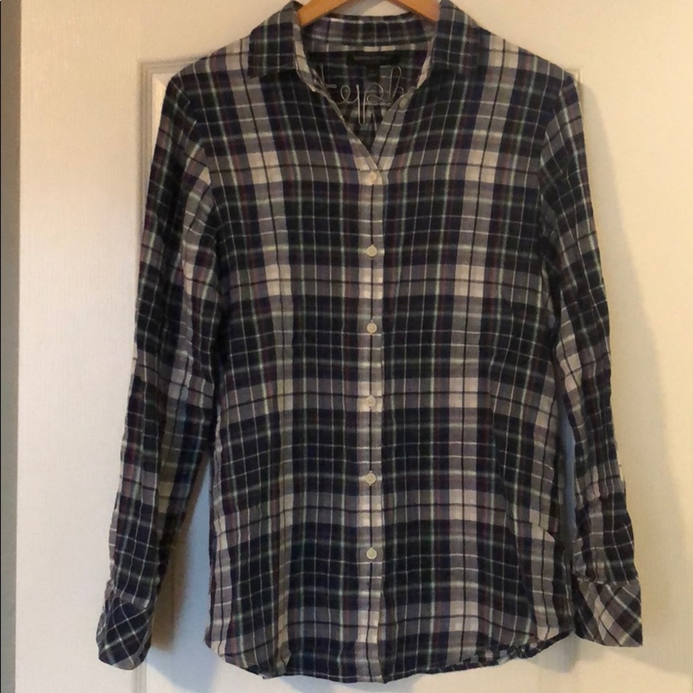 Banana Plaid Button Down